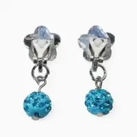 Серьги клипсы детские &laquo;Выбражулька. Шамбала и звездой кристалл&raquo;, голубые