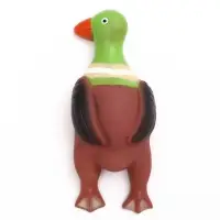 Игрушка пищащая &laquo;Скромная утка&raquo; для собак, 18&times;7&times;4 см, коричневая