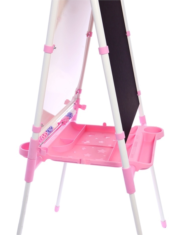 Доска знаний-мольберт 2 двусторонний ДЗМ2/РЗ розовый-2