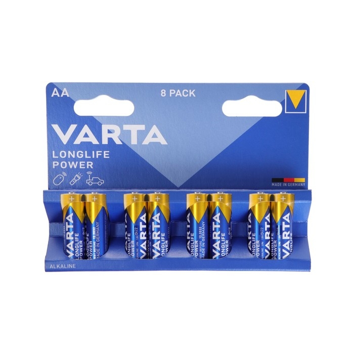 Батарейка алкалиновая Varta LongLife Power, AA, LR6-8BL, 1.5В, блистер, 8 шт. Батарейка алкалиновая Varta LongLife Power, AA, LR6-8BL, 1.5В, блистер, 8 шт.