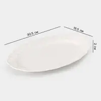 Блюдо сервировочное Garden rose, 30.5&times;19.5&times;2 см, керамика, белое