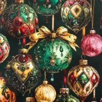 Пакет подарочный новогодний ламинированный, &laquo;Игрушки Новогодние&raquo; , 18&times;10&times;22.3 см