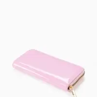 Кошелёк женский на молнии, 20&times;2&times;10 см, лаковый, розовый