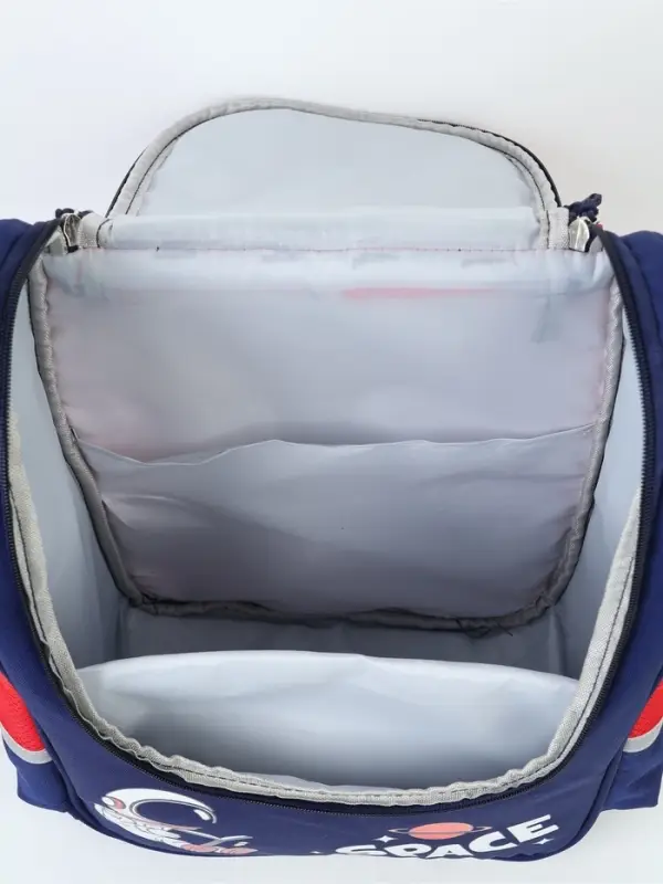 Ранец с эргономичной спинкой квадратный "Ракета"