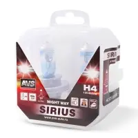 Галогенная лампа AVS SIRIUS/NIGHT WAY/ PB H4.12V.60/55W. 2шт.