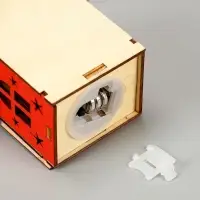 Ёлочная игрушка &laquo;Дед Мороз у ёлки&raquo;, 8&times;7&times;6 см, 1 LED, от батареек, свечение тёплое белое