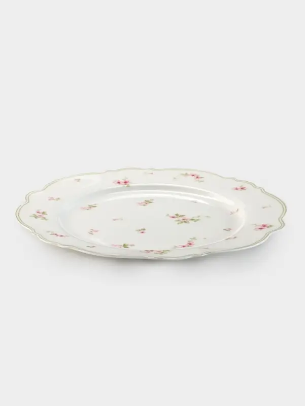 Тарелка WY Spring flowers, d=26.5 см, фарфор, белая