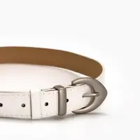 Ремень жен 05-01-02-01, Июнь2506, 3*0,3*110 см, без винта, пряж мат металл, 1 прокол, белый 109031 Ремень жен 05-01-02-01, Июнь2506, 3*0,3*110 см, без винта, пряж мат металл, 1 прокол, белый 109031