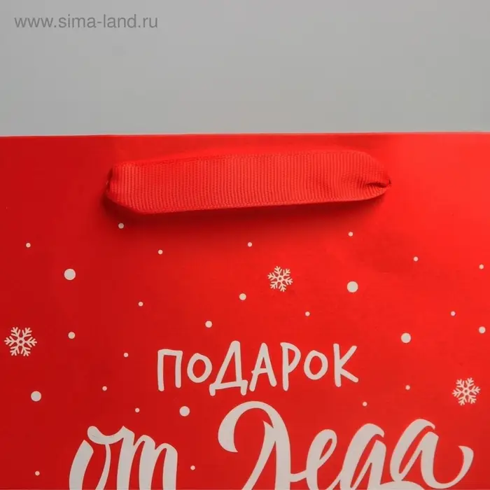 Пакет подарочный новогодний ламинированный &laquo;Подарок от Деда Мороза&raquo;, MS 18&times;23&times;10 см
