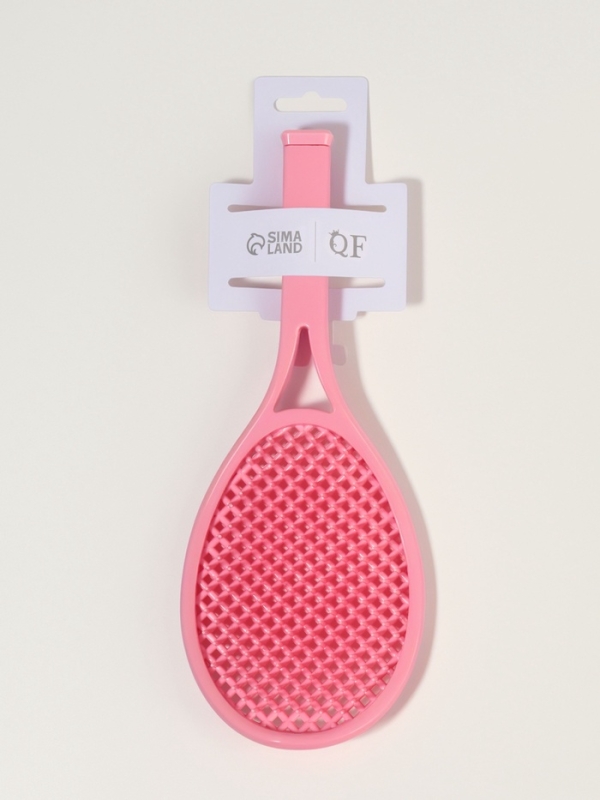 Расческа массажная овал ДЛЯ СУШКИ ВОЛОС 24*10см розовый подвес QF
