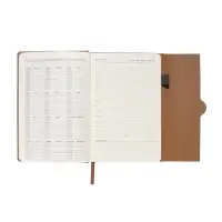 Ежедневник недатированный формат А5, с клапаном, 96л, линия, пвх, Черный
