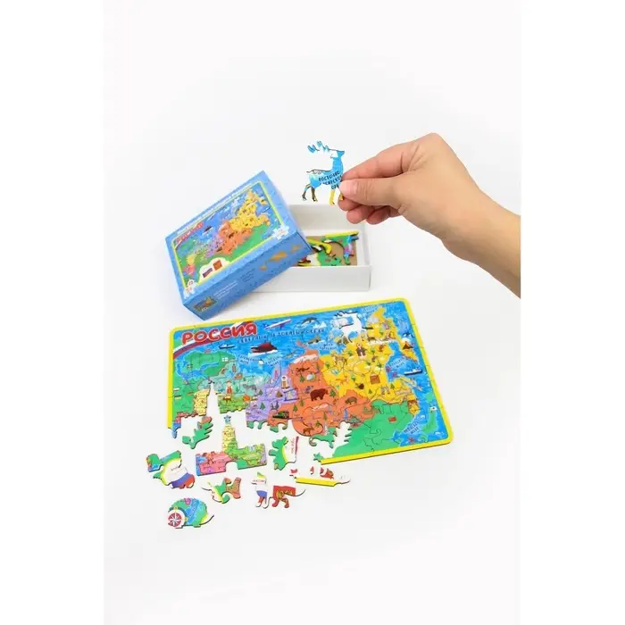 Пазл деревянный YOSHATOYS &laquo;Карта России&raquo;, 73 детали