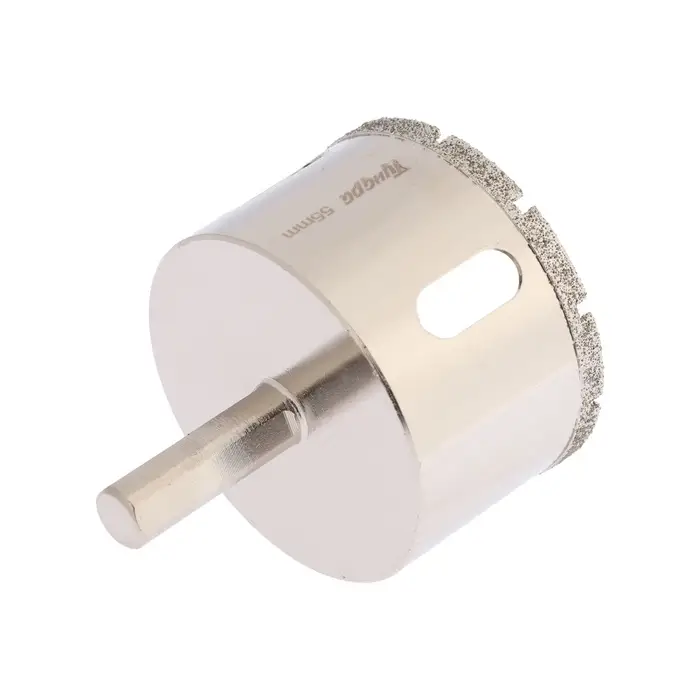 Сверло алмазное по стеклу и керамике ТУНДРА, трехгранный хвостовик, 55×65 мм Сверло алмазное по стеклу и керамике ТУНДРА, трехгранный хвостовик, 55×65 мм