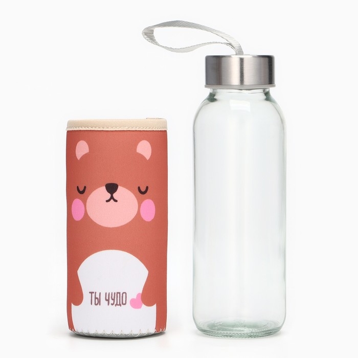 Бутылка для воды стеклянная «Рядом», 350 мл Бутылка для воды стеклянная «Рядом», 350 мл