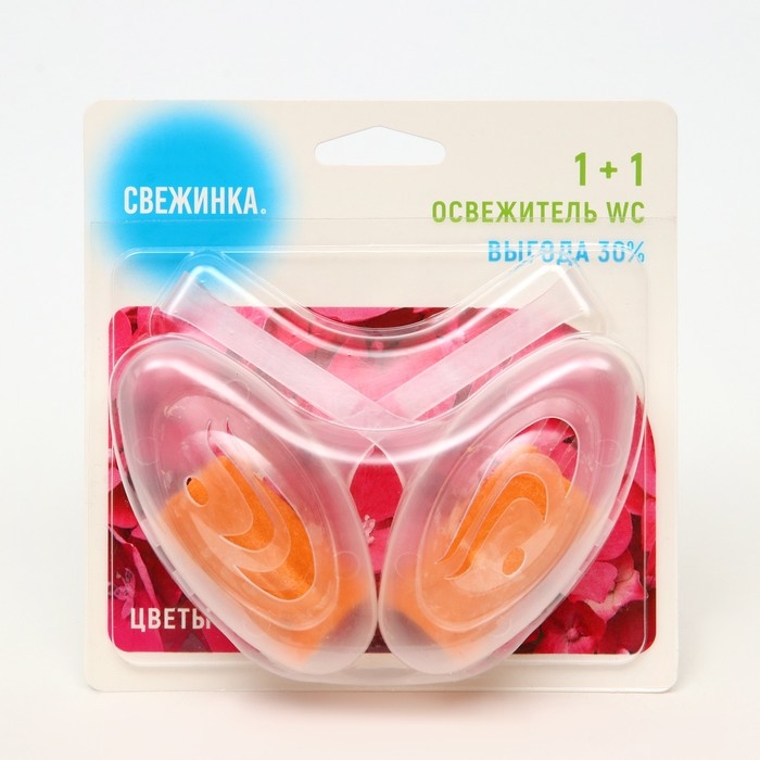 Подвесной очиститель для унитаза, Свежинка  Подвесной очиститель для унитаза, Свежинка "Цветы", 2шт, 30 гр