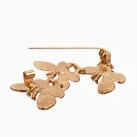 Брошь &laquo;Бабочки&raquo;, трио, цвет матовое золото