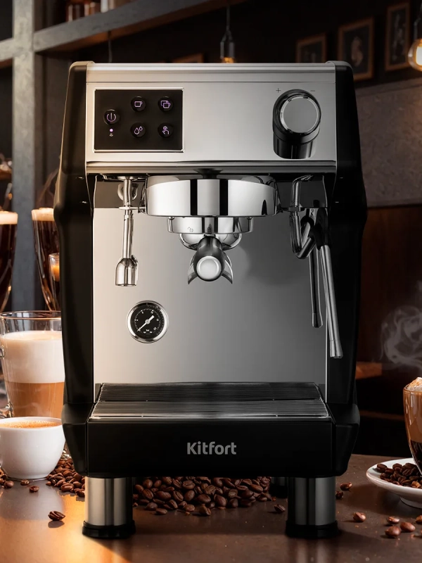 Кофеварка электрическая рожковая КТ-7531 - 2900 Вт Кофеварка электрическая рожковая КТ-7531 - 2900 Вт