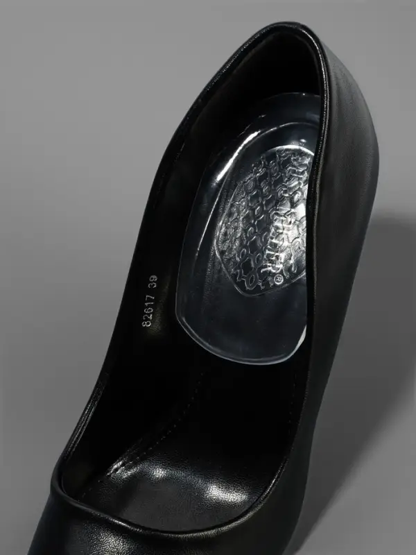 Подпяточники для обуви, с протектором, силиконовые, 10&times;6 см, пара, прозрачные