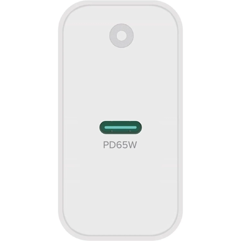 Зарядное устройство сетевое PERO TC16 GaN, USB-C PD, 65W белый