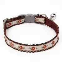 Ошейник для кошек &laquo;Пижон. По-полюшку&raquo;, 30&times;1 см, с бубенчиком, полиэстер, коричневый
