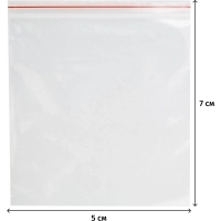 Пакет с замком (Zip Lock) 5 х 7 см, 32 мкм, 1000 шт/уп эконом