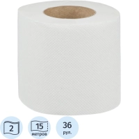 Бумага туалетная Выбор есть 2сл 15м белая 100%целл 36рул/уп