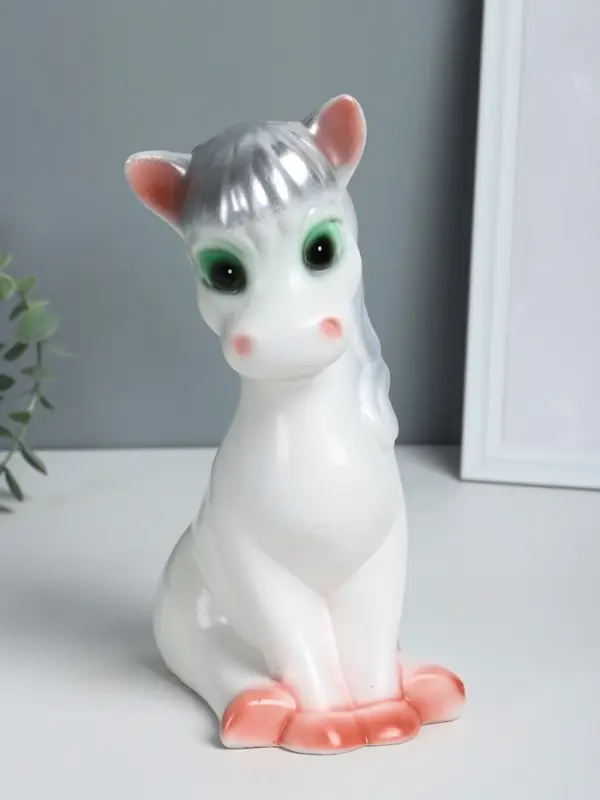 Копилка Копилка "Лошадка веселая" белая высота 27 см