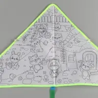 Воздушный змей - раскраска Funny toys &laquo;Зверятки&raquo;, 80 см, 6 фломастеров