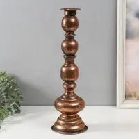 Металлический подсвечник на 1 свечу &laquo;Эрмете&raquo;, состаренная бронза, 13.5&times;13.5&times;43.5 см