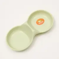 Миска пластиковая двойная 24 см х 11,5 см х 3 см зелёная Миска пластиковая двойная 24 см х 11,5 см х 3 см зелёная