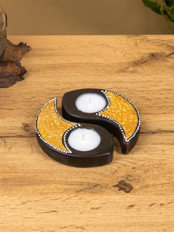 Набор свечей Набор свечей "Инь Янь" керамика, 13х13х2 см