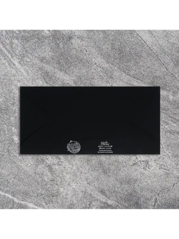 Конверт для денег «Просто деньги», на черном крафте, тиснение,16,5 х 8 см