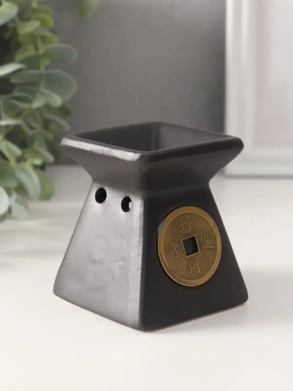 Аромалампа для эфирных масел &laquo;Монета&raquo;, керамика, 8&times;7.5&times;7.5 см, МИКС