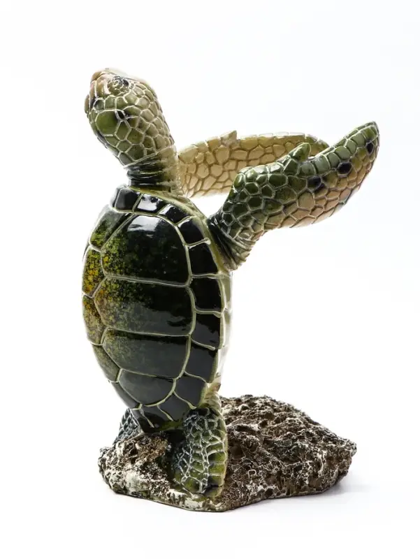 Подставка под бутылку TAKE IT EASY &laquo;Черепаха&raquo;, полистоун, зелёная, 12&times;11&times;19 см