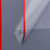 Пленка для цветов с тиснением, 50×57 см, кант красный