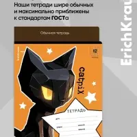 Тетрадь 2 листов в клетку ErichKrause CatPix, МИКС