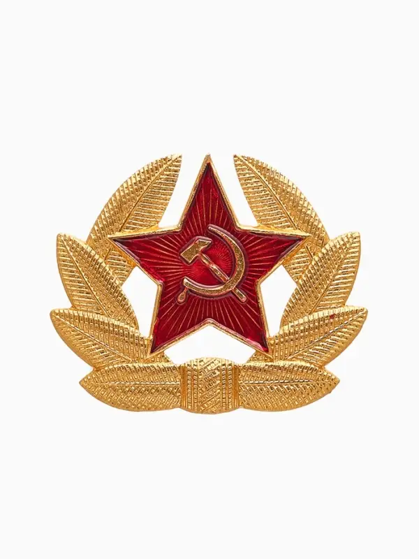 Значок Значок "Кокарда" Советской армии, красный в золоте
