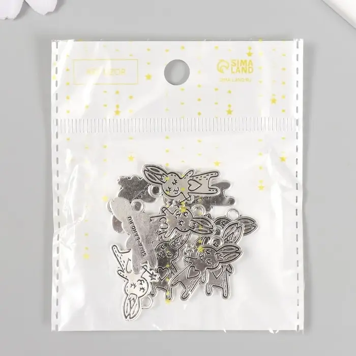 Декоративный элемент для творчества «Арт Узор. Зайка-феечка», 1.4×2.5 см