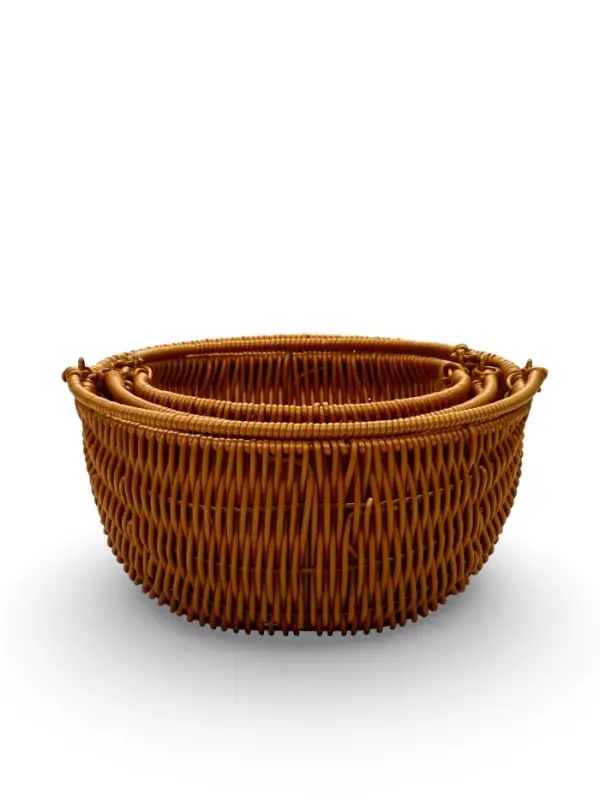 Набор корзин 3 шт 30х24х11 27х19х10 24х19х9 см ручка h=18/17/16 см