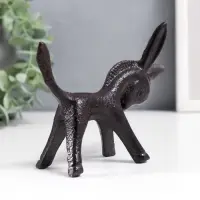 Фигурка чугун, подставка для колец &laquo;Ослик&raquo;, 10&times;4&times;12.5 см