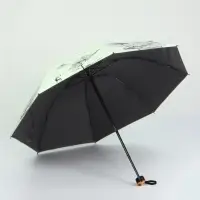 Зонт механический &laquo;Деревья&raquo;, эпонж, 4 сложения, 8 спиц, R=49/56 см, d=98 см, МИКС