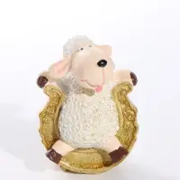 Фигурка полистоун &laquo;Овечка Бяша с золотой подковой&raquo;, 5.3&times;4&times;7 см, МИКС