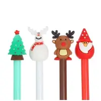 Ручка-прикол Calligrata &laquo;Новый год&raquo;, чёрные чернила, гелевая, подарочная, МИКС