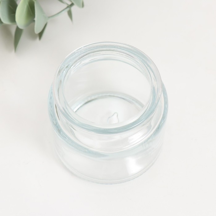 Банка для свечей стекло с пробкой Банка для свечей стекло с пробкой "Прозрачная" 100 мл 6,5х6,5х6,5 см