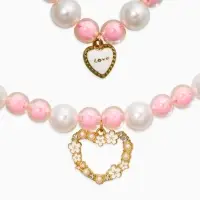 Набор детских украшений &laquo;Выбражулька. Нежность&raquo;, 4 предмета: клипсы, кольцо, бусы, браслет, розовый, белый