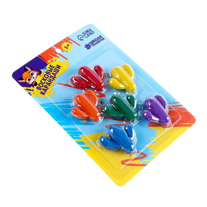 Восковые карандаши «Кактус», набор 6 шт. Восковые карандаши «Кактус», набор 6 шт.