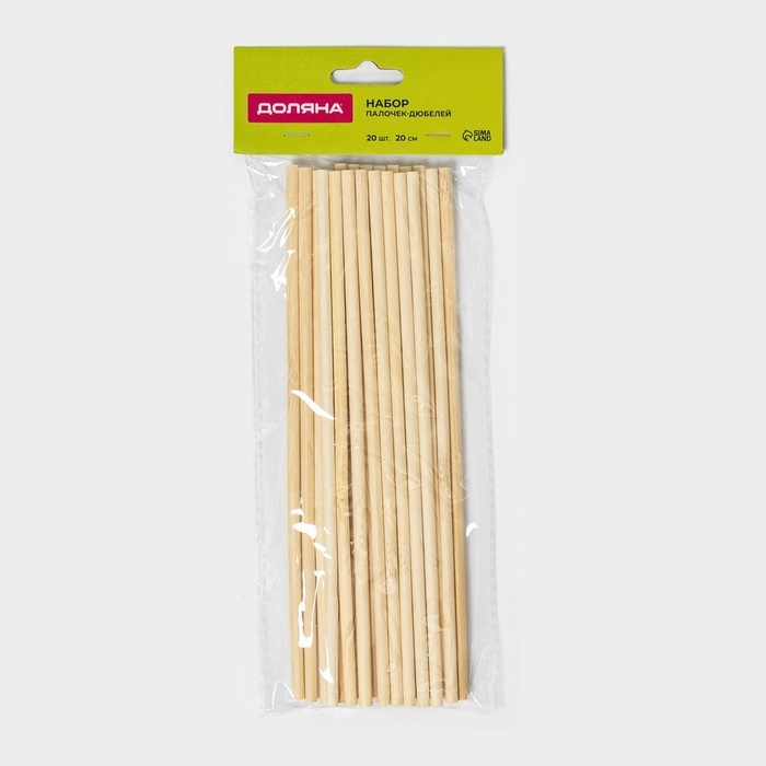 Палочки-дюбели для кондитерских изделий Доляна, 20 см, набор 18-20 шт, бамбук Палочки-дюбели для кондитерских изделий Доляна, 20 см, набор 18-20 шт, бамбук