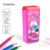 Точилка пластиковая прямоугольная, «Минни Маус»