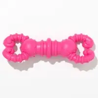 Игрушка для собак резиновая &laquo;Гантель-крабы&raquo;, TPR, 11.5&times;2 см, розовая