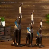 Набор сувенирный "Слоники" (30,40,50) 18х12х50 см